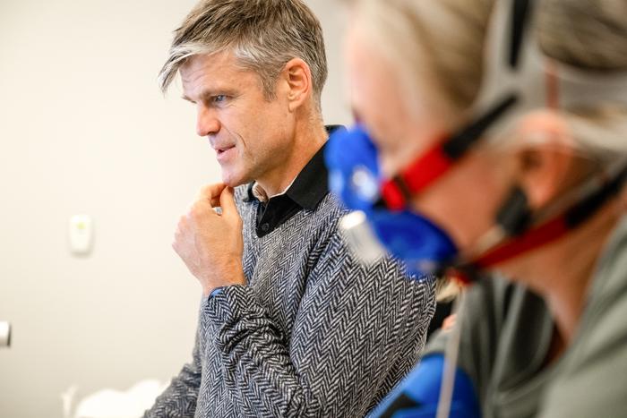 Professor Andre La Gerche in the HEART Lab