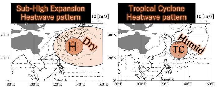 Dominant air circulation during heat waves.