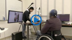 Video of brain-computer interface with AI co-pilot