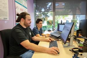 First authors of the study, from IGTP's Biostatistics Unit