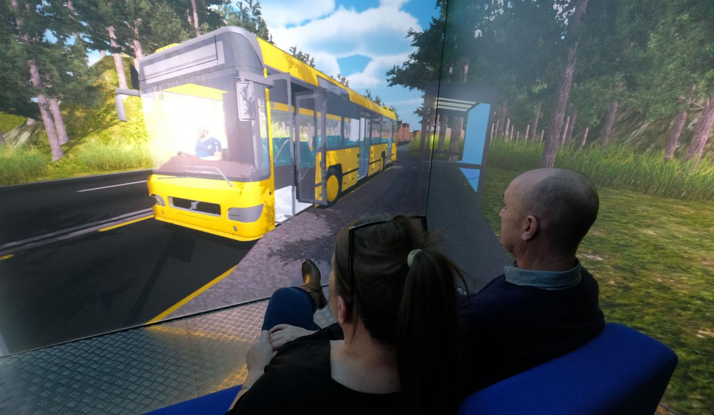 Blue Room Demonstrating Bus Scenario