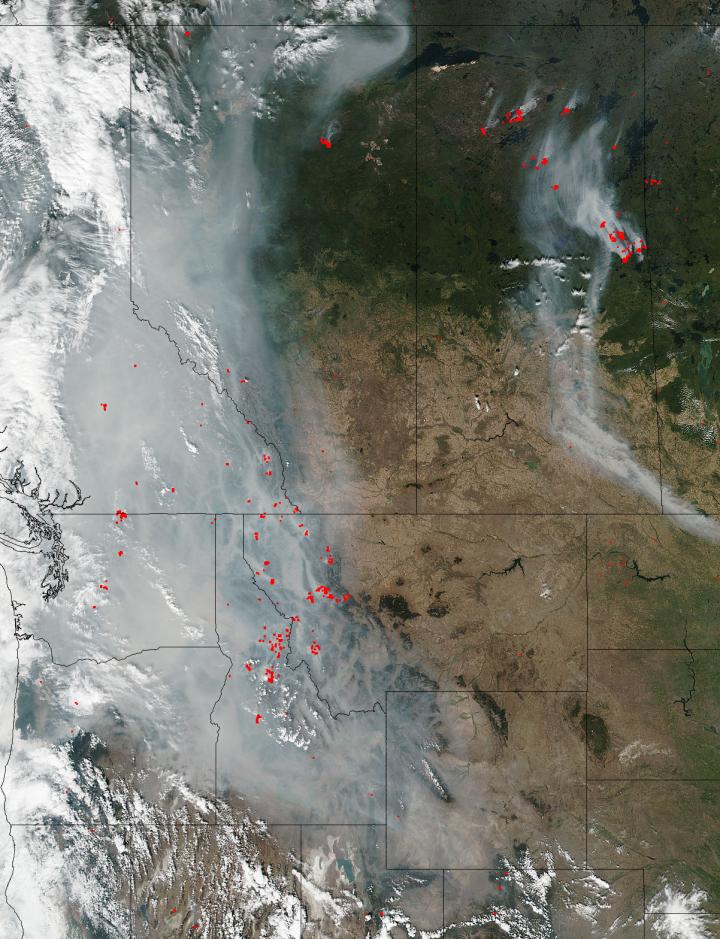 Smoke Lingers Over West Coast of US and Canada
