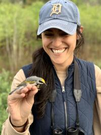 Marcella Baiz with Warbler