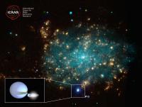 Spiral Galaxy NGC7793 Showing Location of Black Hole P13