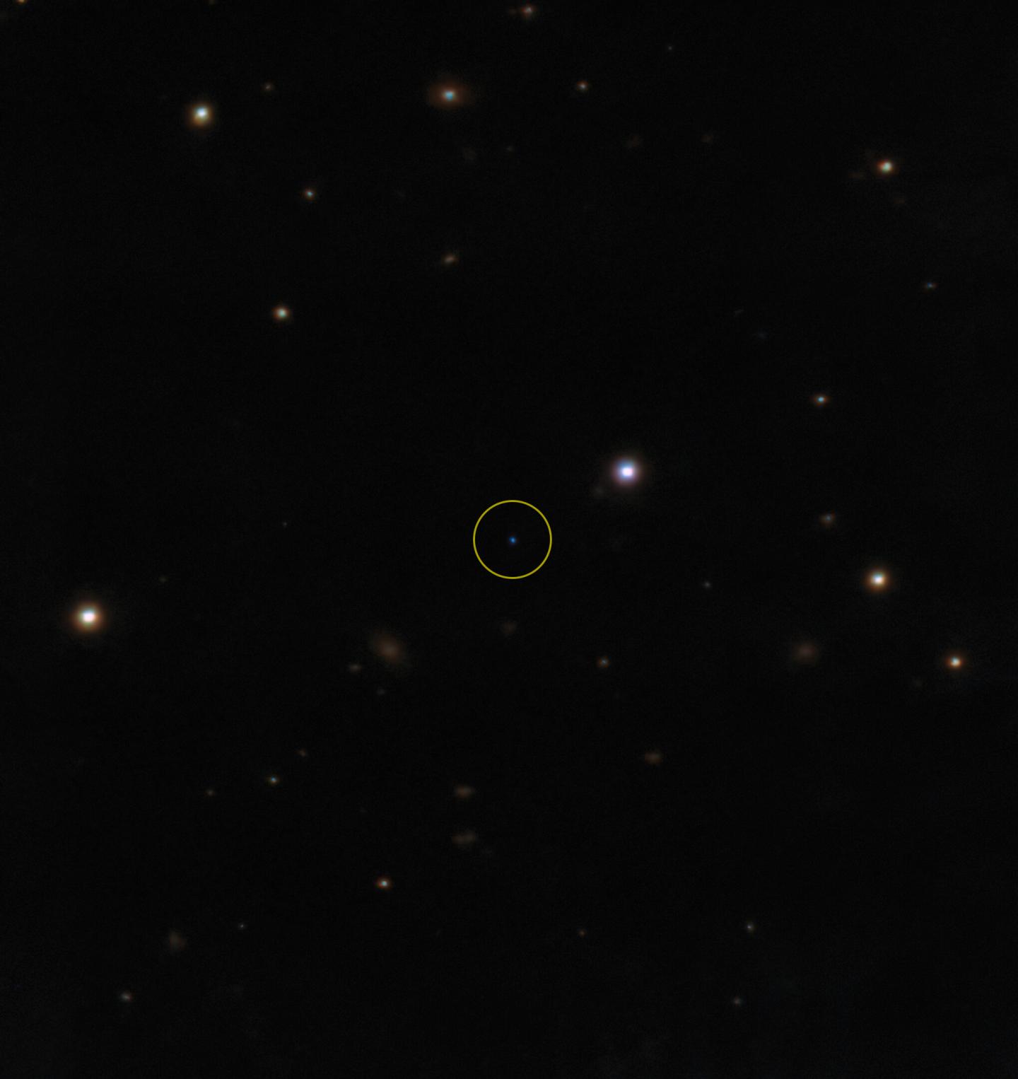 Infrared detection of the cold brown dwarf (annotated)