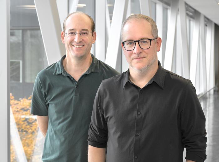 Andrés Finzi, CRCHUM researcher, and Jonathan Richard, research associate in Finzi's lab and first author