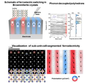 Ferroelectric Domain Switching at the Sub-unit Cell Level in Brownmillerite Oxides