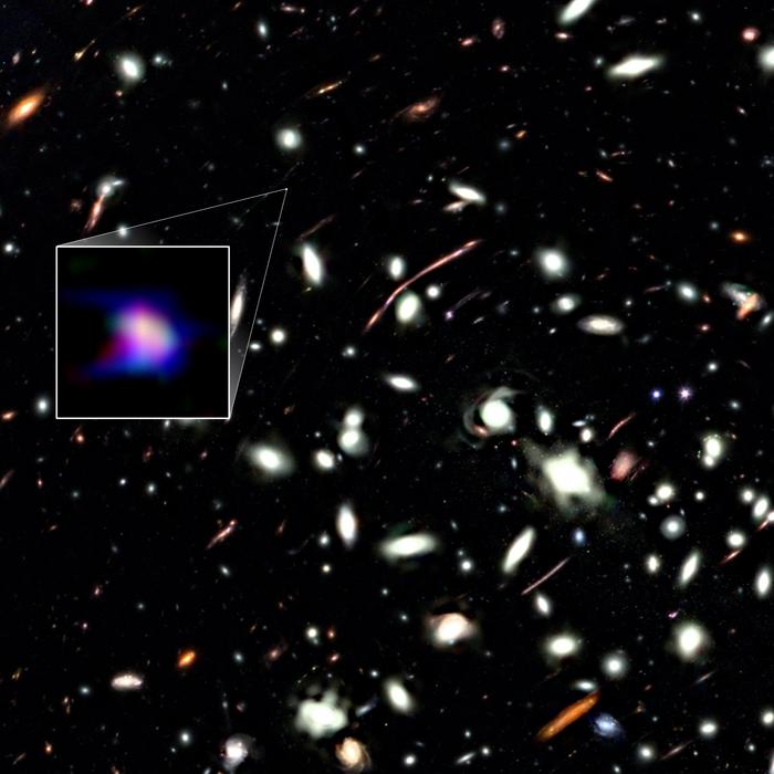 Figure 1:  Revealing the Nature of the Ultra-Faint Galaxy LAP1-B through a Giant "Gravitational Lens"