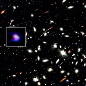 Figure 1:  Revealing the Nature of the Ultra-Faint Galaxy LAP1-B through a Giant "Gravitational Lens"