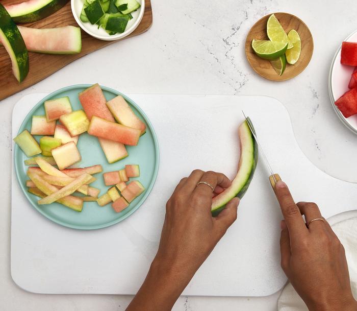 Preparing Watermelon Rind