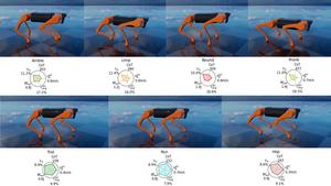 Analysing the AI system's gait selection policy