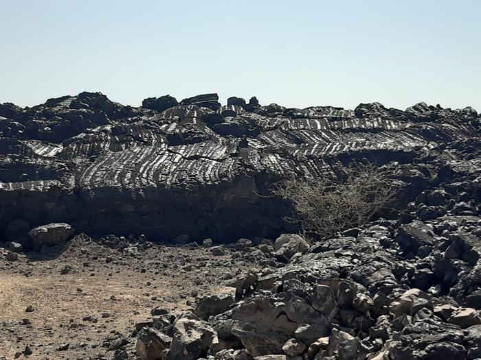 Fresh basaltic lava flows in the region of Afar, Ethiopia