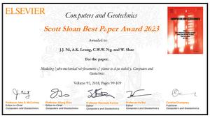 Prof. Ng receives the Scott Sloan Best Paper Award.