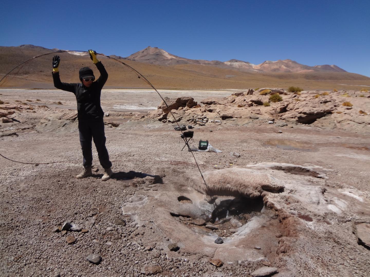 Threading Sensors into a Geyser