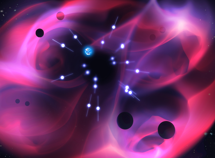 Artist impression of the IPTA experiment