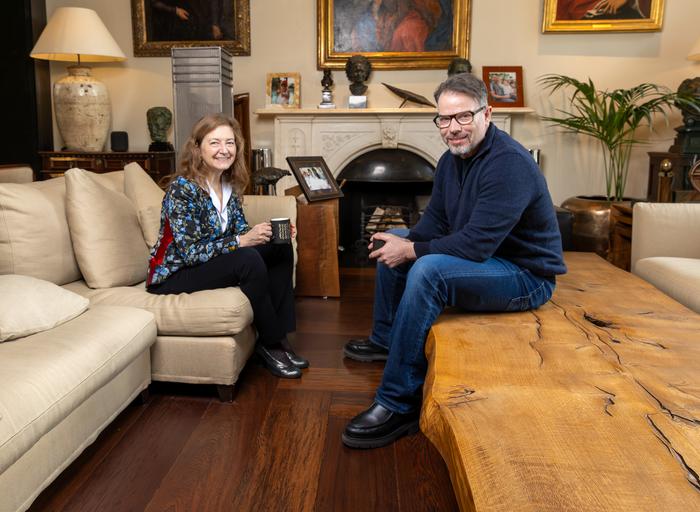 Vice-Chancellor Professor Deborah Prentice and Chris Rokos