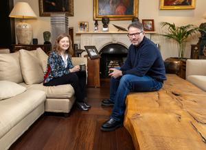 Vice-Chancellor Professor Deborah Prentice and Chris Rokos