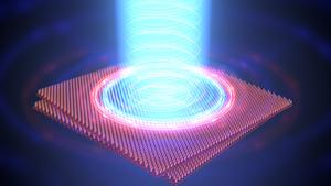Changing the polarity of a special ferromagnet using a laser beam
