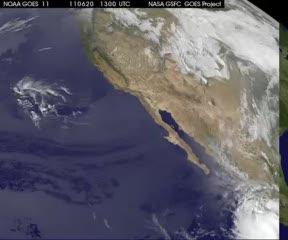 GOES-11 Movie of Hurricane Beatriz Fizzling