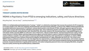 MDMA in Psychiatry: From PTSD to emerging indications, safety, and future directions