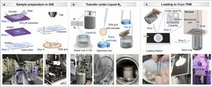 Cryo-TEM system with inert-gas protection for air-sensitive materials