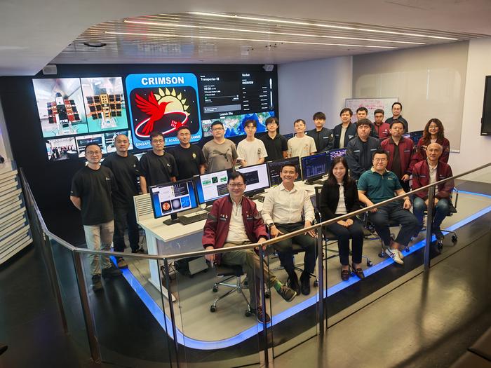 The team from NTU Satellite Research Centre and their partners