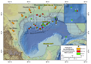 Rivers that fed that ancient Gulf of Mexico