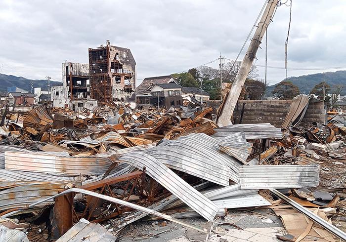 Wajima City, Ishikawa Prefecture, severely damaged by the Noto Peninsula Earthquake (March 7)
