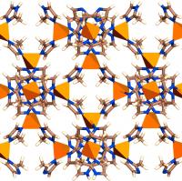 The porous framework of ZIF-67