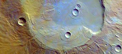 Apollinaris Patera Caldera in False Color