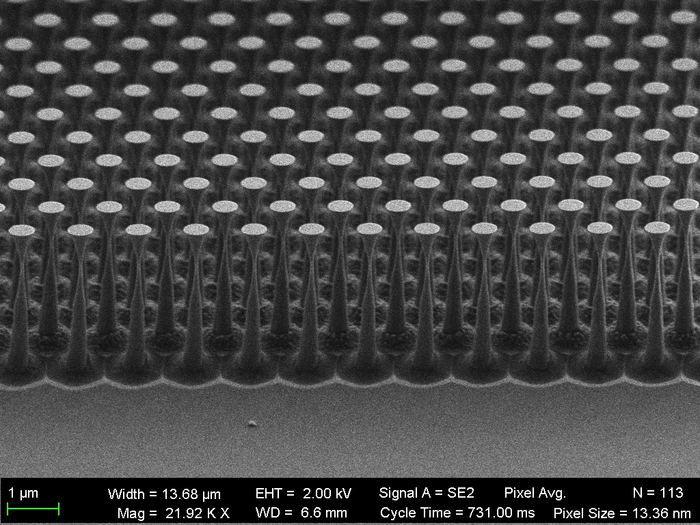 Zoomed SEM image of the mirror