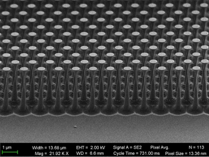 Zoomed SEM image of the mirror