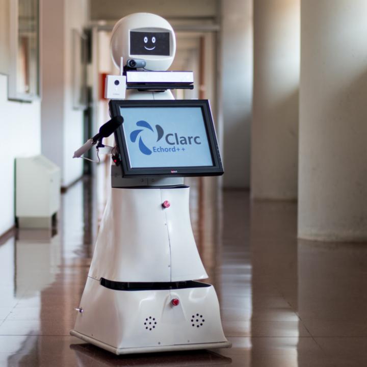 Image of the telepresence robot designed by researchers of the UMA