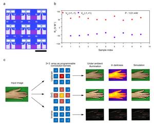 Programmable SrTiO3 detector array for infrared image preprocessing
