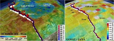 Satellite Data Shows Positive Methane Anomalies for the Southern US are Centered on Eastern Texas