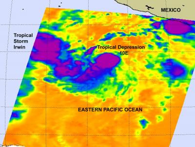 Tropical Storm Irwin and Tropical Depression 10E