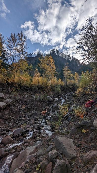 Surveying Tumalt Creek