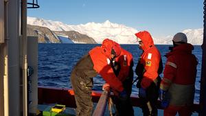 Removal of the sediment core