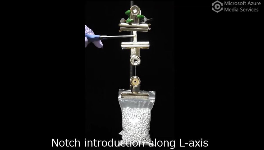Toughness of the squid-synthetic polymer double network gel