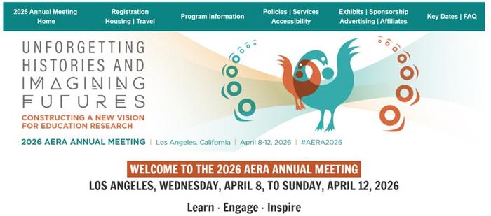 The AERA Annual Meeting 2026 is scheduled to take place from April 8 to April 12, 2026, in Los Angeles, United States