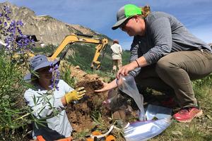 Rudgers and Kivlin Collecting Soils