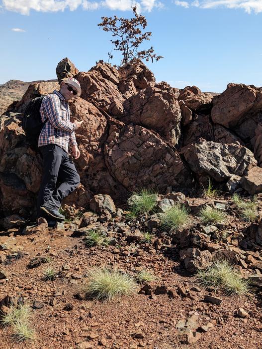 Professor Tim Johnson doing fieldwork