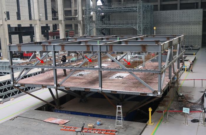 Full-Scale Shaking Table Test Setup