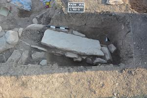 Excavation of a grave