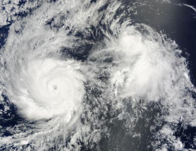 NASA MODIS Sees Felicia and Enrique