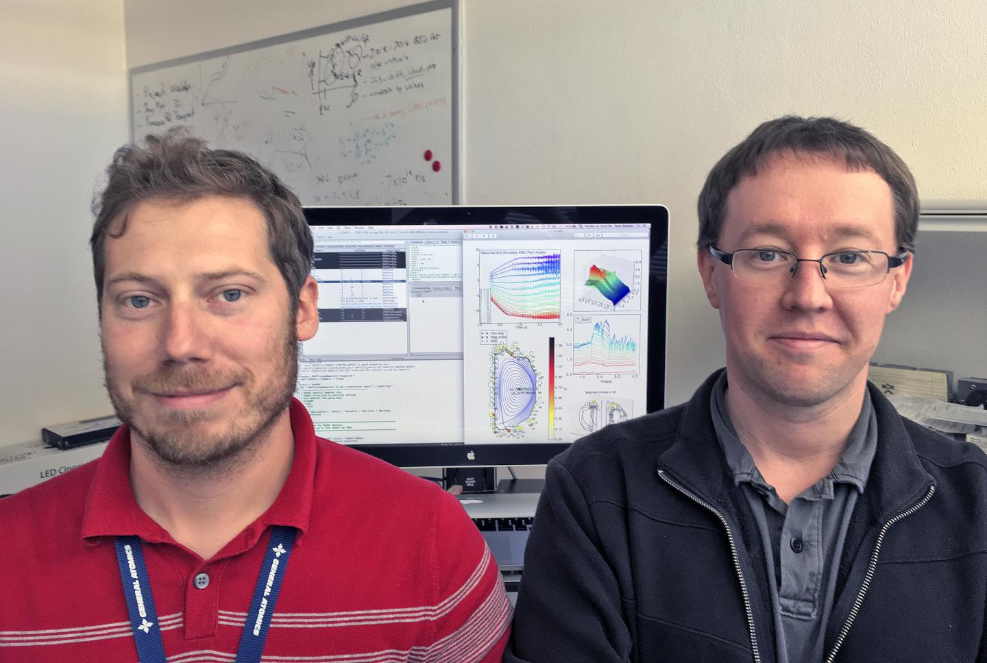 Physicists Orso Meneghini, General Atomics and Brian Grierson, Princeton Plasma Physics Laboratory