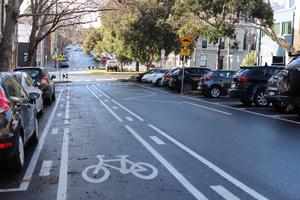 Bike lane in Melbourne, Australia