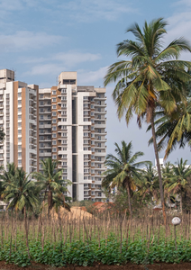 Urban farm next to high-rise building
