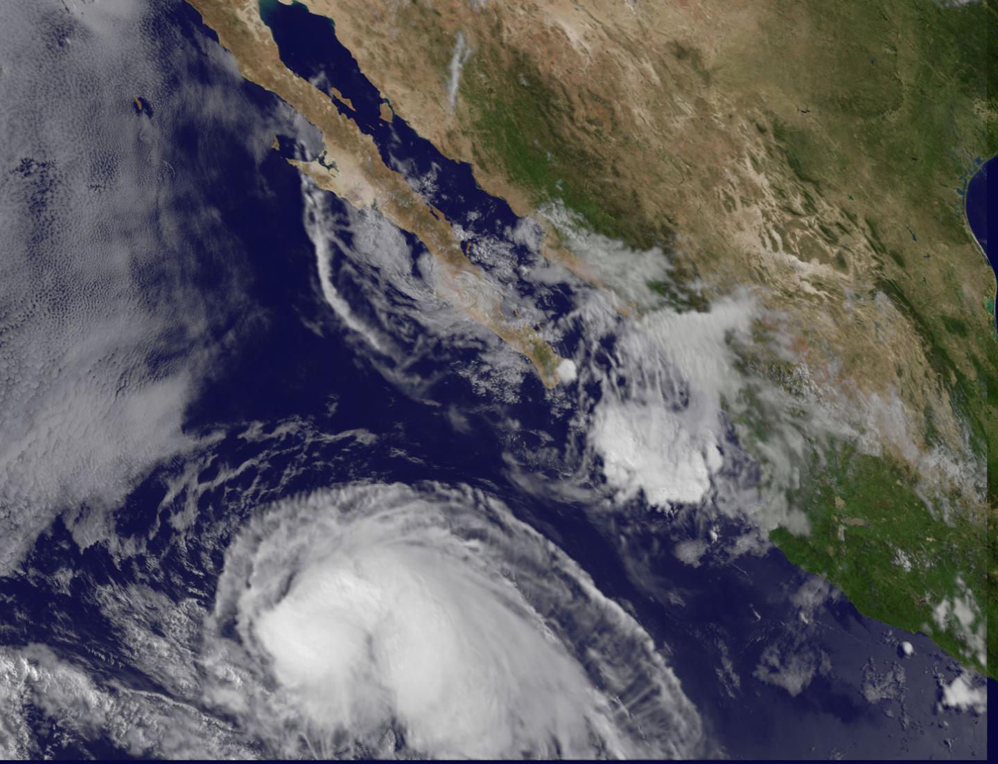 GOES-West Image of Hilary