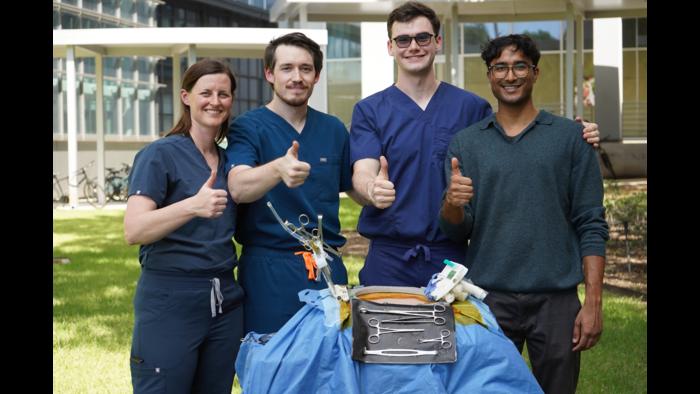 Medical Engineering Students showcasing the WildOR Kit and ART System